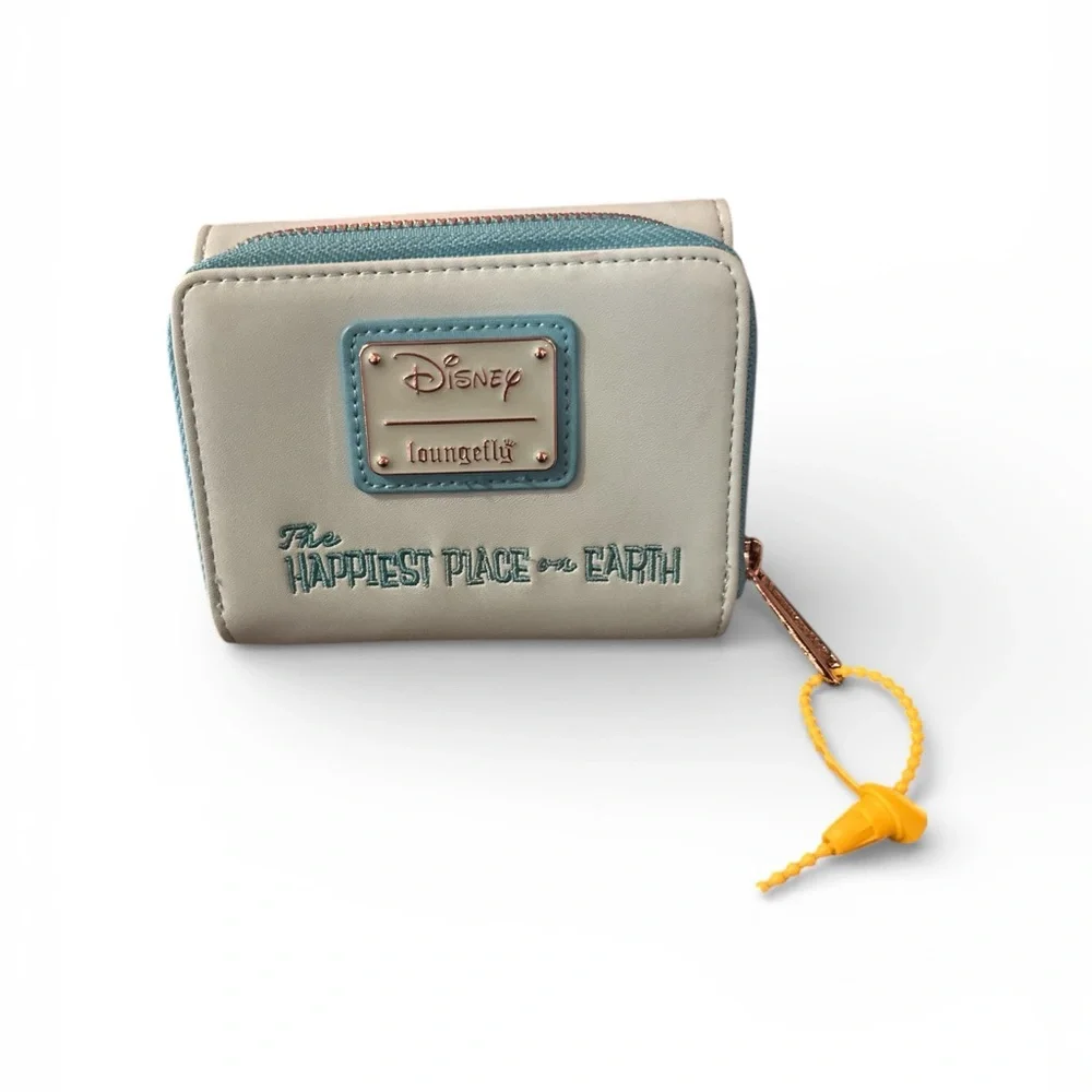 Loungefly Blue Wallet with Disney Castle and Characters - Picture 2 of 6